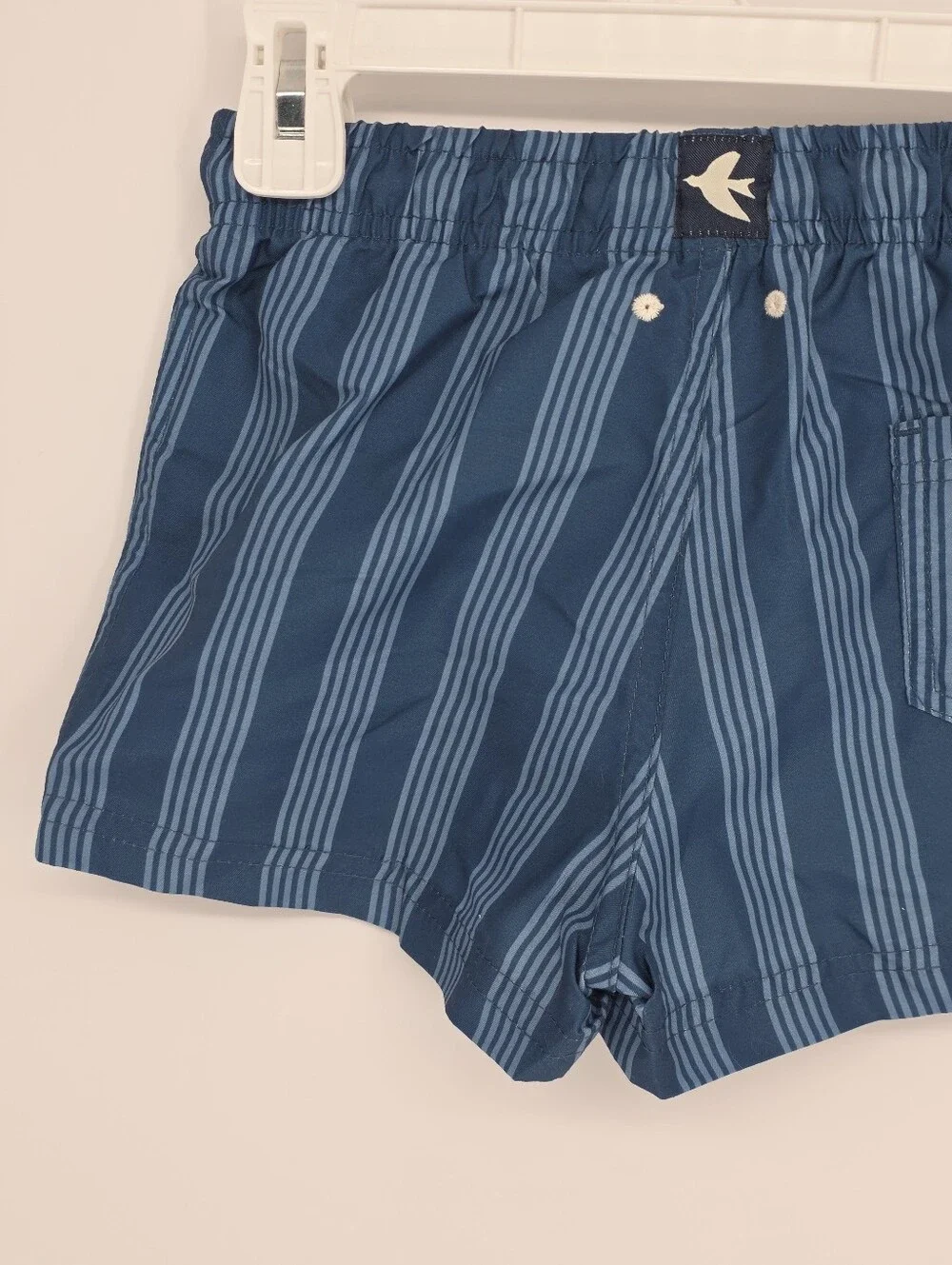 Boys Zara Swim Trunks Size 6 Years Blue Striped NWT
